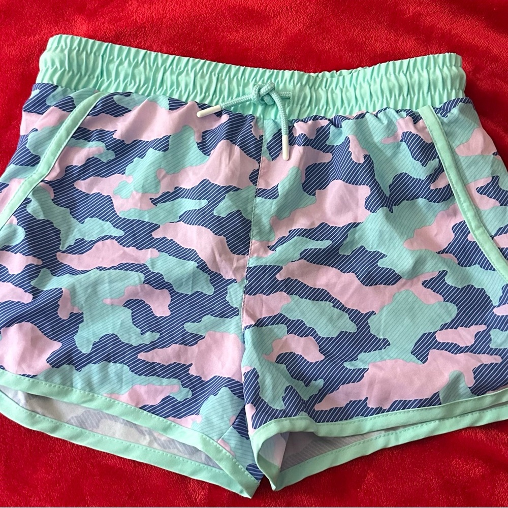 Champion Blue and Pink Camo Kids Athletic Activewear Sport Shorts